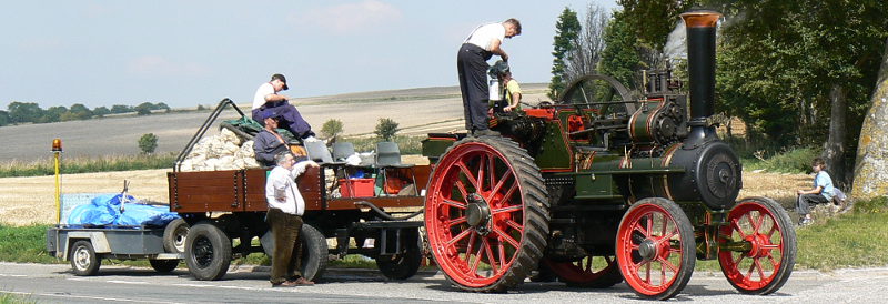 Red flag at the ready: steam traction engines like this were limited to 4mph in 1865. Click to enlarge