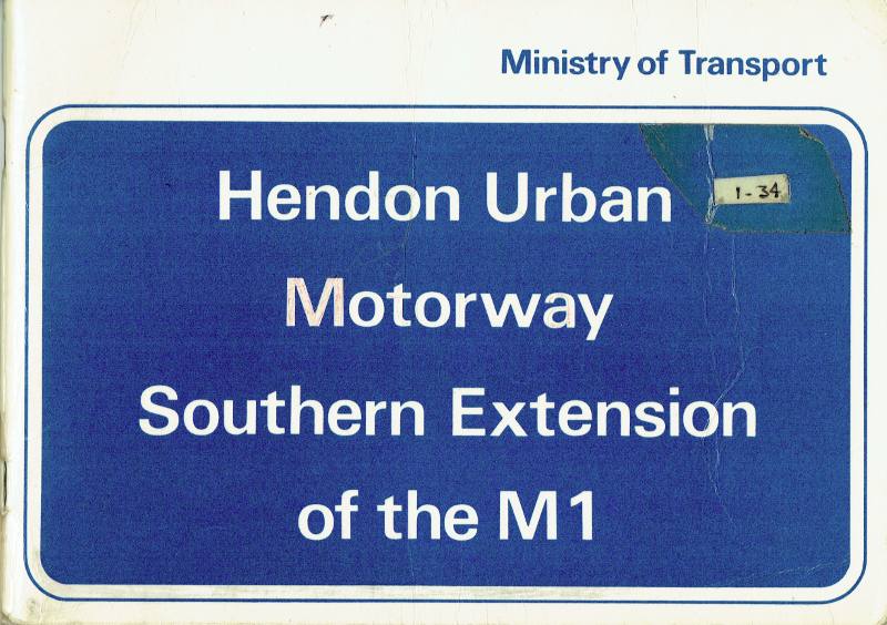 Booklet published to mark the opening of the M1 Hendon Urban Motorway