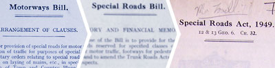 From Motorways Bill to Special Roads Act in three easy steps