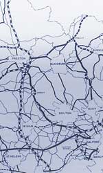 Drake's 1949 Road Plan for Lancashire. Click to enlarge