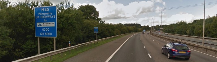 UK Highways operate the M40 and have erected signs after every junction so you know they're there