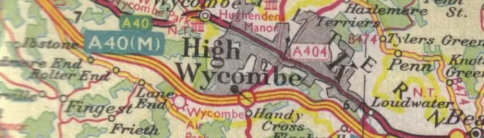 The A40(M) marked on a map. Proof, perhaps? Click to enlarge