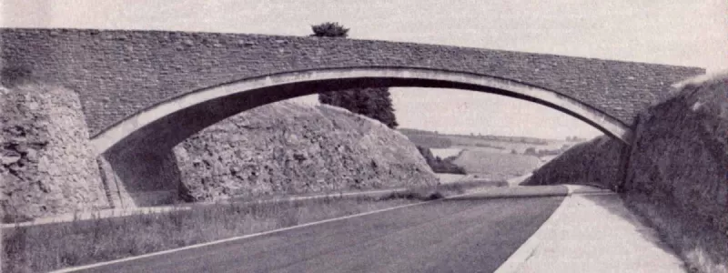 Rudhall Bridge across the M50 in Herefordshire, shortly before the motorway opened. Click to enlarge