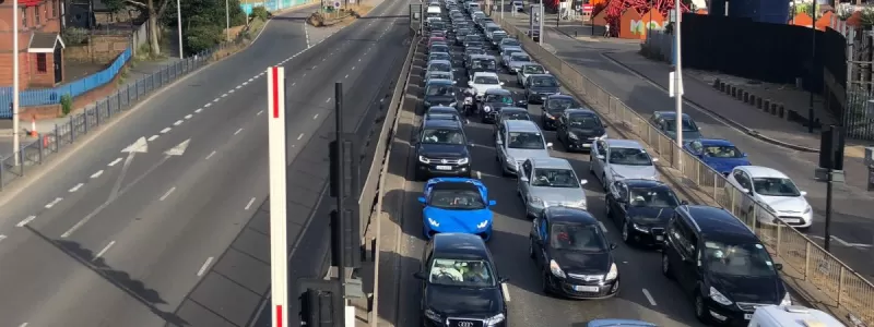 The usual state of affairs on the Blackwall Tunnel Southern Approach. Click to enlarge