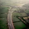 M61 interchange and Brindle Road overbridge, view south